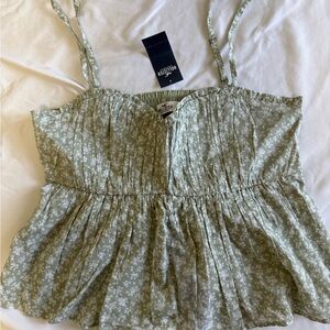 Hollister Sage Green Floral Camisole